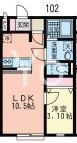 スターシップ 102号室 間取り