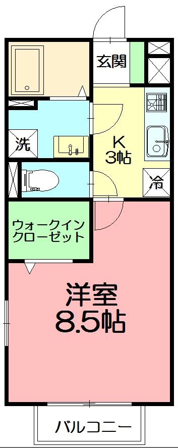 Casa del sol 107号室 間取り
