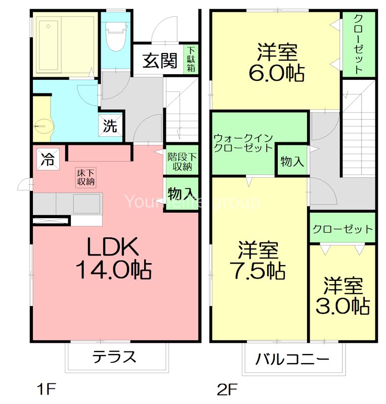 エーリ 101号室 間取り