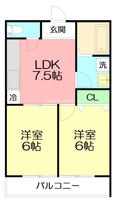laule’a湘南 303号室 間取り