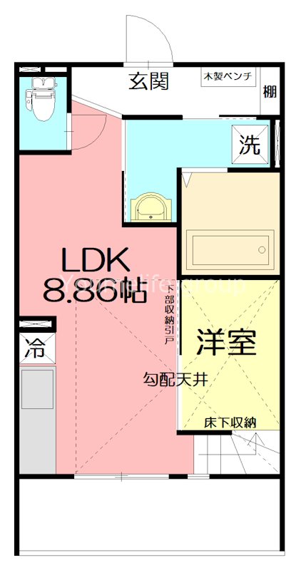 LAID BACK TERRACE(レイドバックテラス) G8号室 間取り