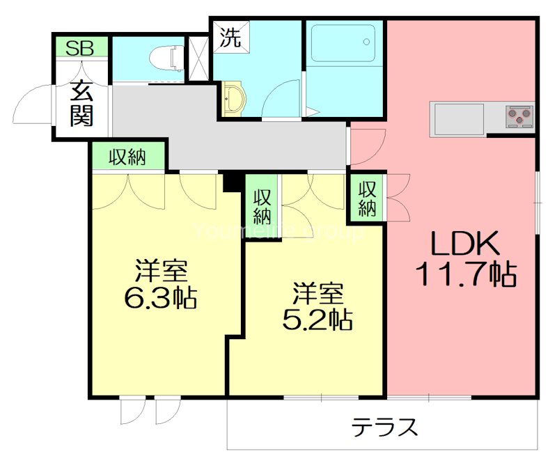 ダンデライオン 101号室 間取り