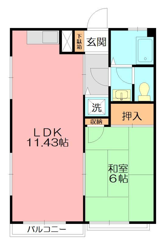 パレス茅ヶ崎 305号室 間取り