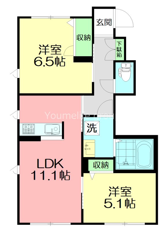 プロヌーブ N 103号室 間取り