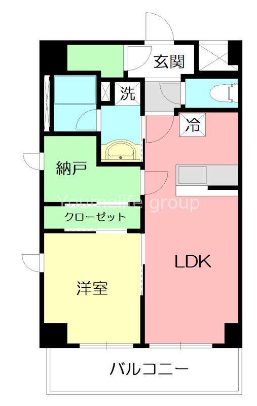 メルヴェーユ 101号室 間取り