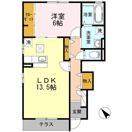 フォレスト 101号室 間取り