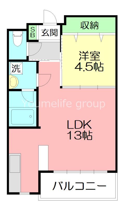 プリティ双葉 202号室 間取り