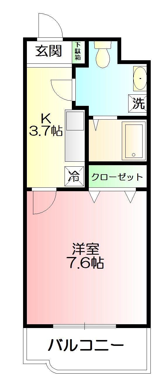 ハモーサ湘南 302号室 間取り