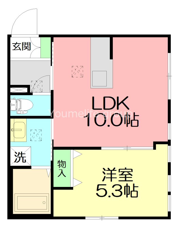 Batavia 103号室 間取り