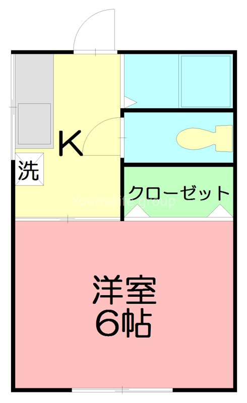 関ハイツE2 203号室 間取り