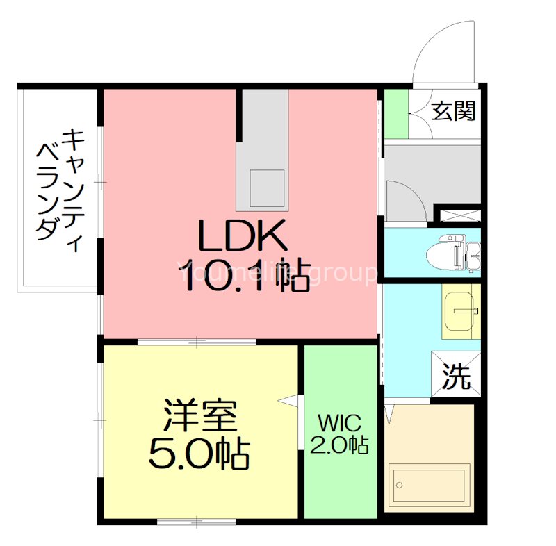 Batavia 402号室 間取り