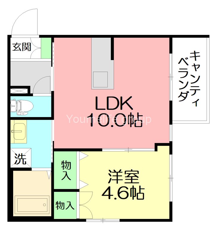 Batavia 403号室 間取り