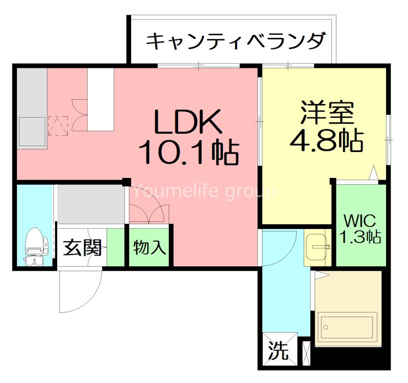 Batavia 404号室 間取り