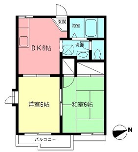 コーポますやリバーサイド  203号室 間取り