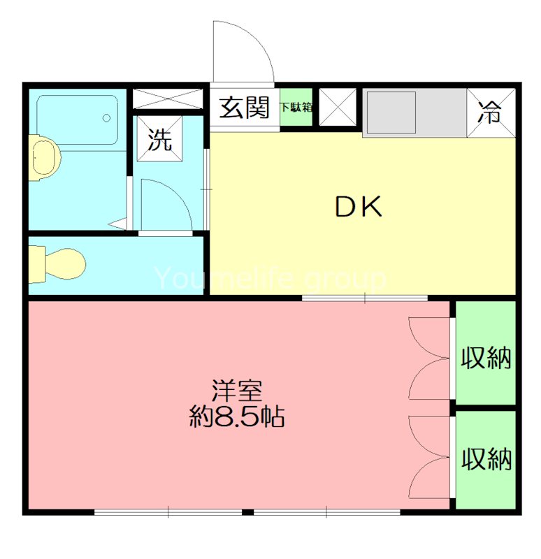 アムール白樺 102号室 間取り