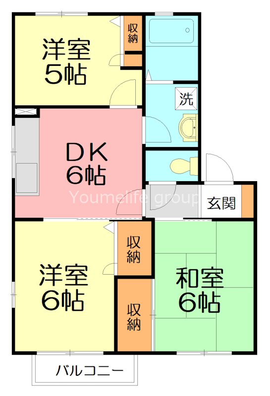 ルミエールD 202号室 間取り