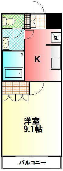 エスポアール 202号室 間取り