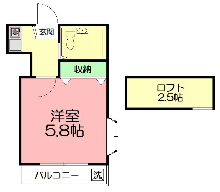 KAINOS茅ヶ崎 101号室 間取り
