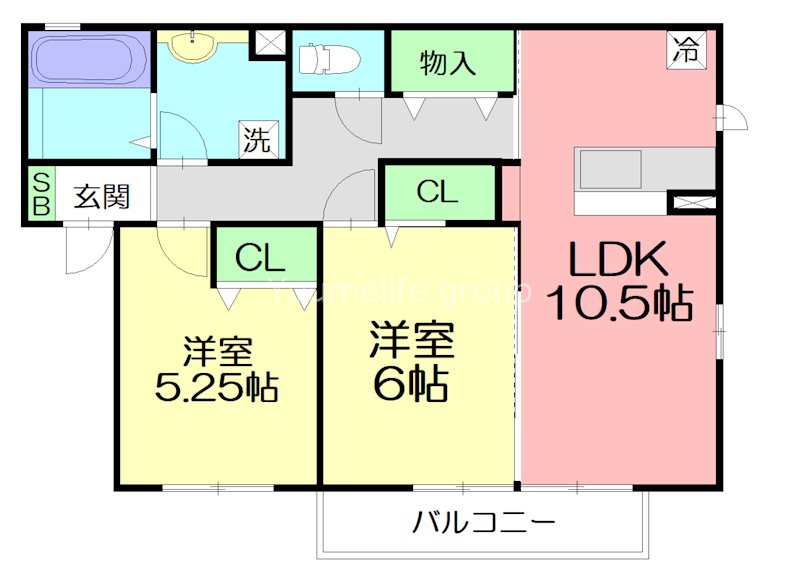 WIT根坂間 202号室 間取り