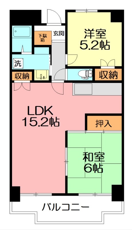 タウンコート湘南 202号室 間取り