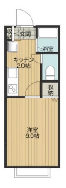 グリーンヒルズK  203号室 間取り
