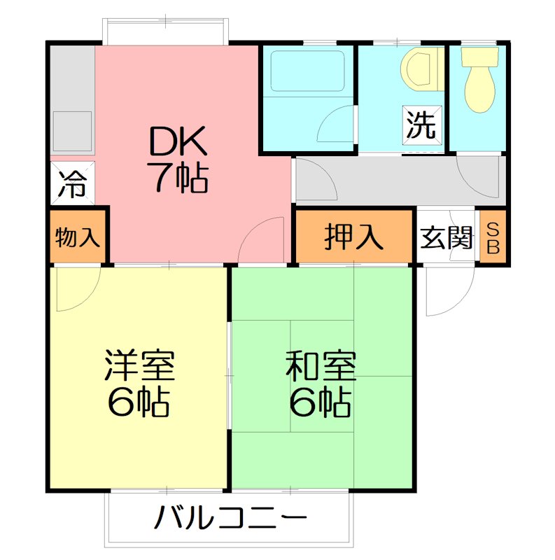 シャルム・K 203号室 間取り