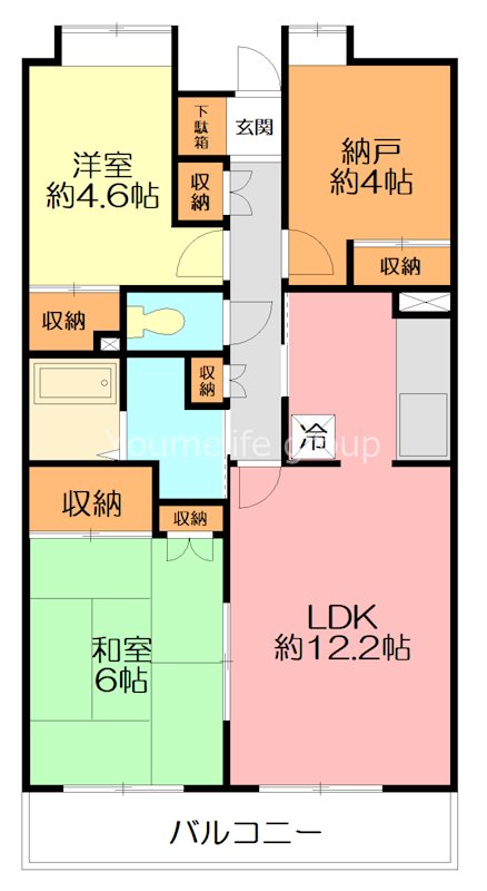 グランドゥール厚木 304号室 間取り