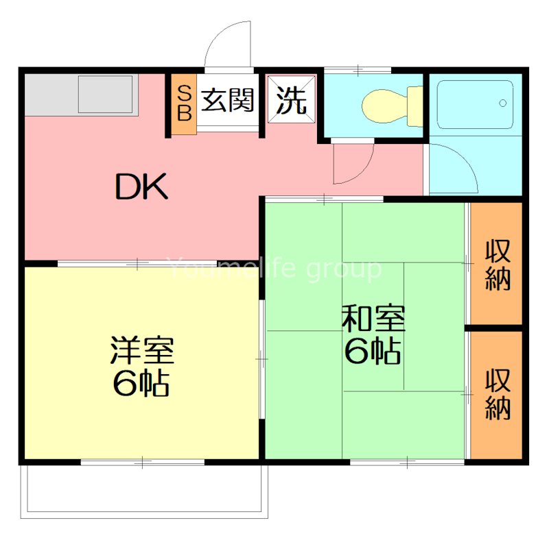コーポラス山口 205号室 間取り
