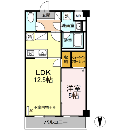 ＴＥＲＲＡＣＥ　ＷＥＬＬＮＥＳＳ 203号室 間取り