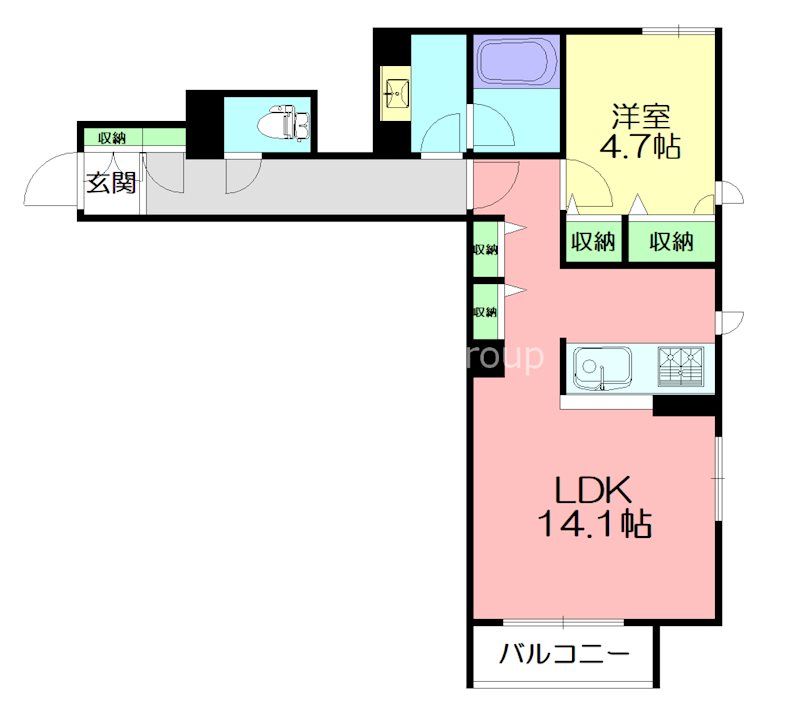 LA　CASA　DE　MAYA（ラカーサデマヤ） 0102号室 間取り