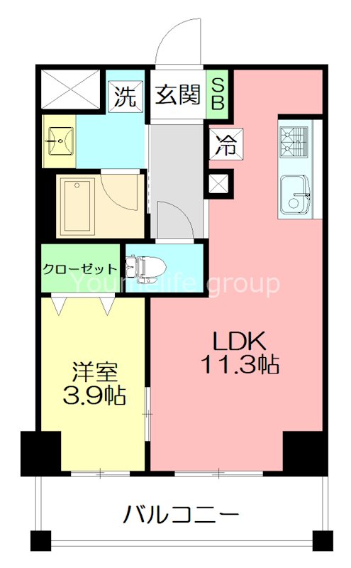 CASSIA藤沢本町 502号室 間取り