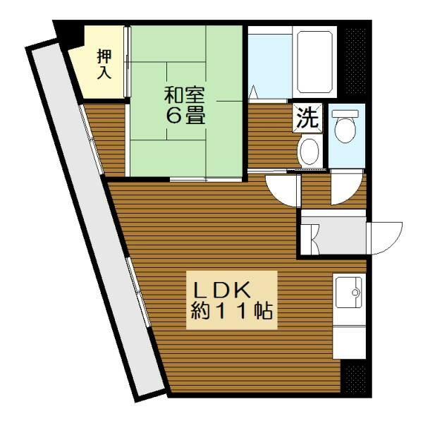 メルベーユ山手台 402号室 間取り