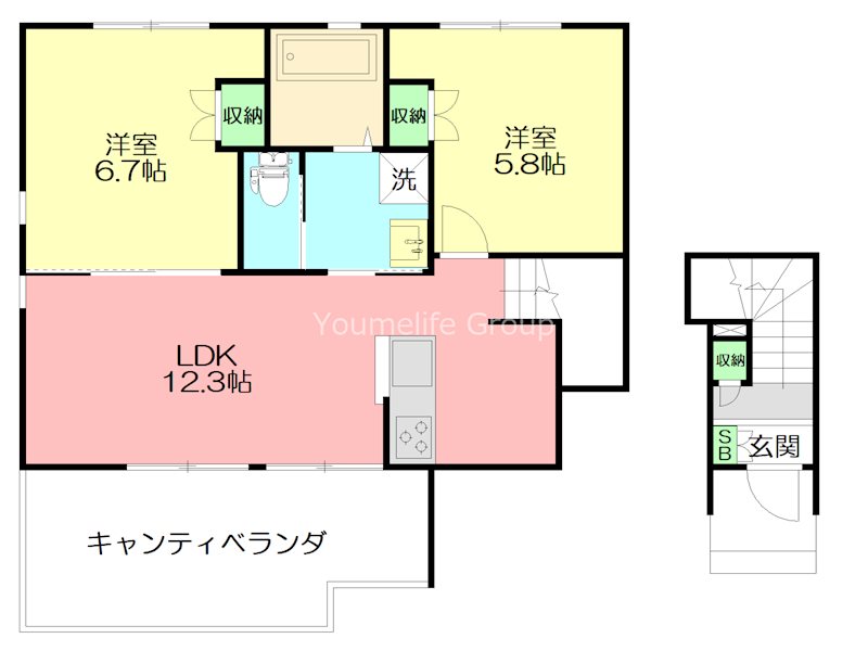 プルメリア・ザ・レジデンス 201号室 間取り