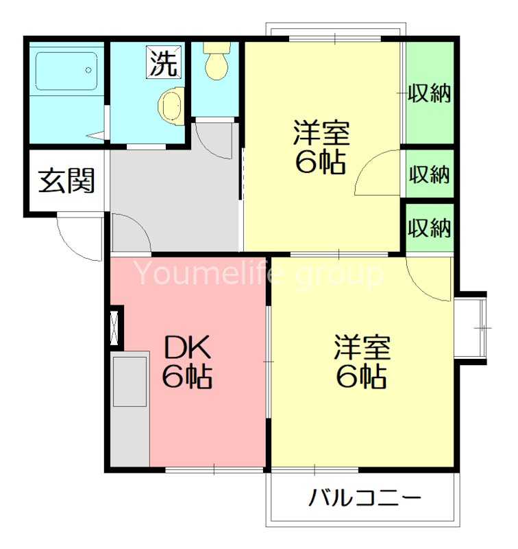 コーポ和貴 201号室 間取り