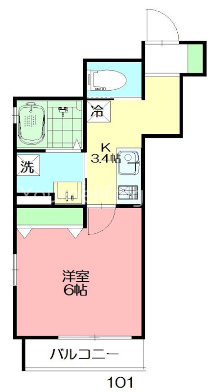 メゾンアブリック 101号室 間取り