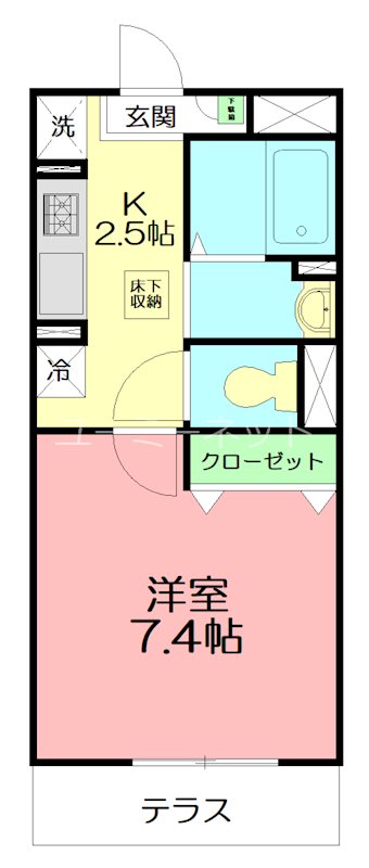ソレイユ柏陽 203号室 間取り