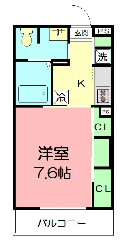 リブリ・コンフォルト 102号室 間取り