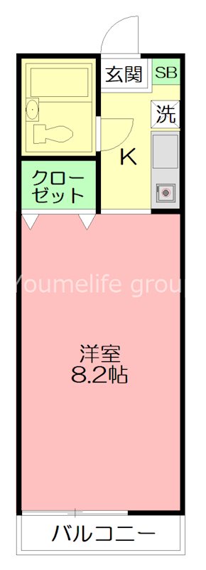 サンクレール大船  107号室 間取り