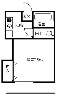 ベルフォルト 105号室 間取り