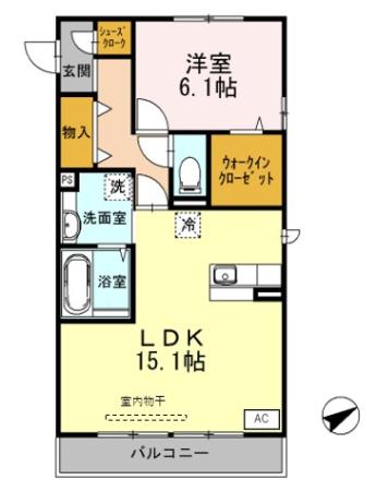 アルシオーネコートA 301号室 間取り