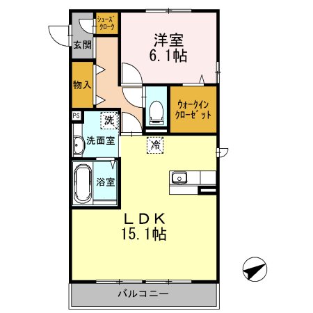 アルシオーネコートA 301号室 間取り
