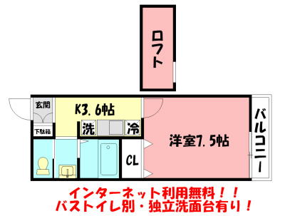 ミル　シャンブル  204号室 間取り