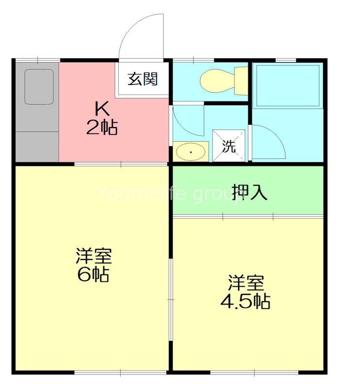 オオバハイツ 102号室 間取り