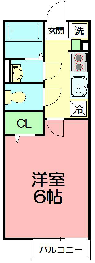 ミラコスタ東海岸 205号室 間取り
