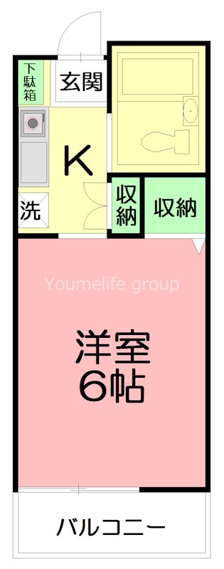 アメニティ片野 202号室 間取り