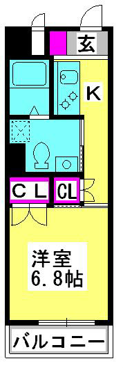 ブレクレール湘南 102号室 間取り