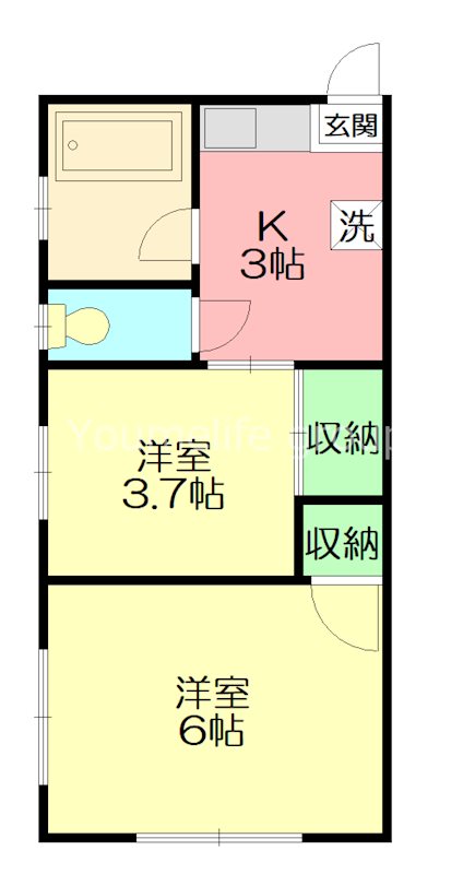 千頭ハイツ 201号室 間取り