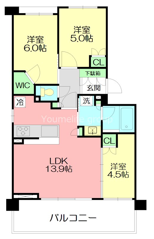 パークアクシス大船 202号室 間取り