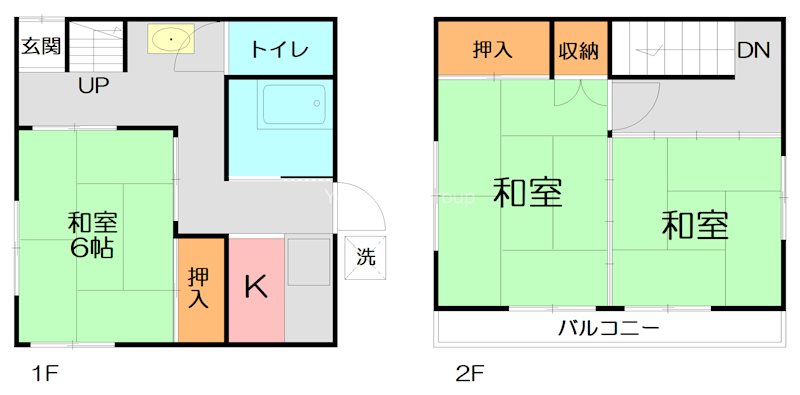 東町1丁目貸家　 間取り