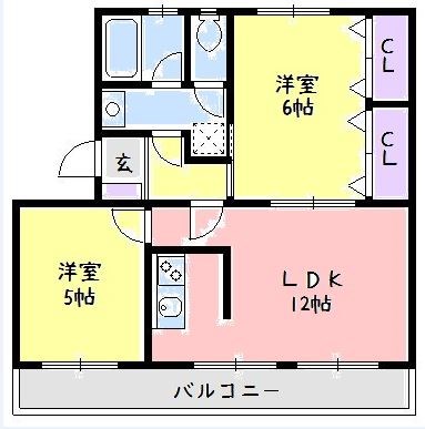 桃山コーポ1号棟 207号室 間取り